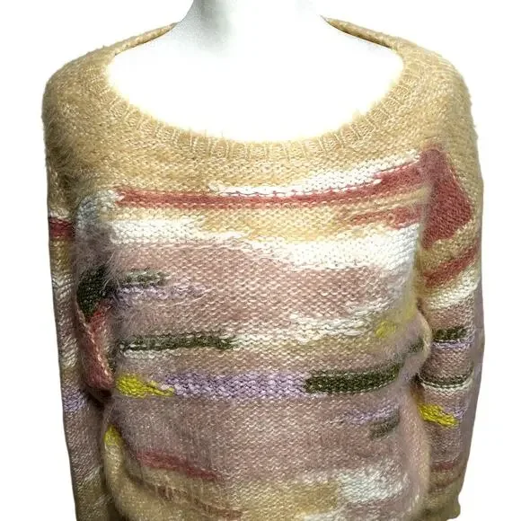 Anthropologie Pilcro Multi Jumper Sweater Oversized Cropped Size XS - Picture 3 of 7